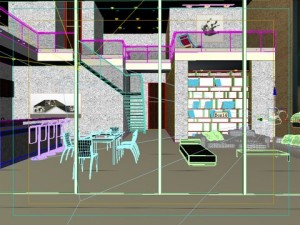 photorealistic living  dining room 069 3D मॉडल
