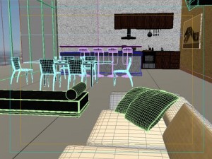 photorealistic living  dining room 069 3D मॉडल