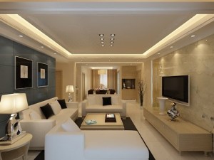 photorealistic living  dining room 070 Modello 3D
