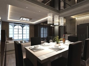 photorealistic living  dining room 071 3D मॉडल