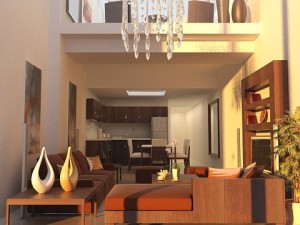 bedroom  living  dining room 072 3D Model