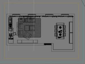 photorealistic living  dining room 073 Modelo 3D