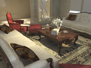 photorealistic living room 074 Modèle 3D