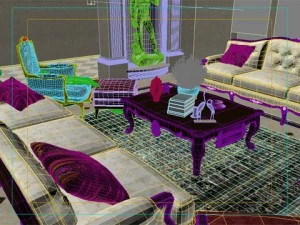 photorealistic living room 074 3D Model
