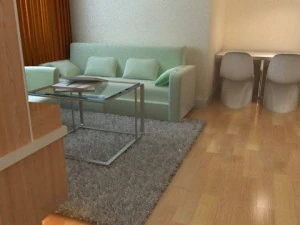 bedroom  living  dining room 079 3D Model