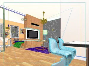 bedroom  living  dining room 079 3D Model