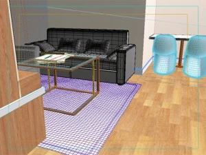 bedroom  living  dining room 079 3D Model