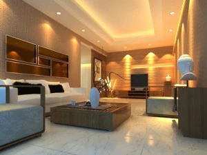 写実的なリビングルーム080 3Dモデル