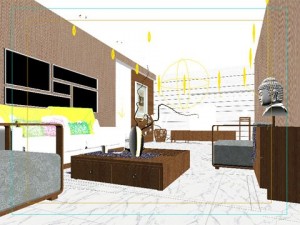 photorealistic living room 080 Modelo 3D
