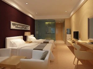 chambre d'h&ocirc;tel ou chambre 001 Modèle 3D