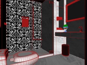 hotel room or bedroom 002 3D Model