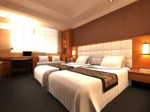 hotel room or bedroom 003 3D-Modell