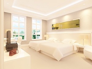 hotel room or bedroom 004 3D-Modell