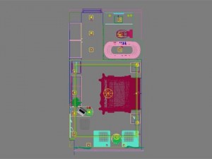 hotel room or bedroom 005 3D Model