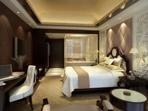 chambre d'h&ocirc;tel ou chambre 006 Modèle 3D