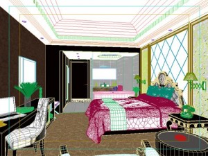 hotel room or bedroom 006 3Dモデル