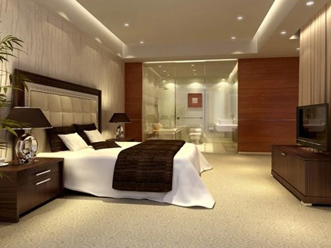 hotel room or bedroom 007 3D Model .c4d .max .obj .3ds .fbx .stl .blend 
