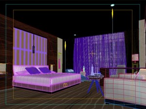 hotel room or bedroom 009 3D मॉडल