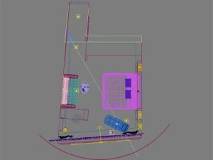 hotel room or bedroom 009 3D Model