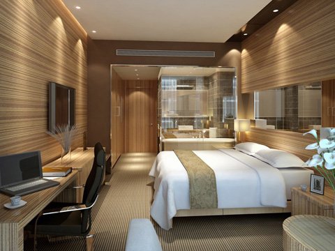 hotel room or bedroom 010 3D Model .c4d .max .obj .3ds .fbx .stl .blend 