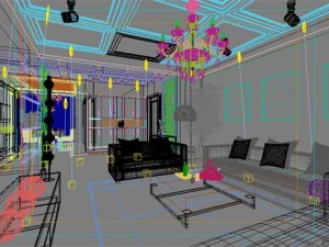 photorealistic living room 081 3D Model