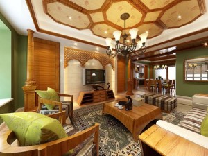 photorealistic living  dining room 083 3D Model