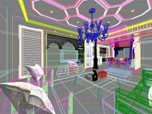 photorealistic living  dining room 083 Modelo 3D