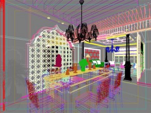 photorealistic living  dining room 083 Modelo 3D