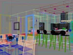 photorealistic kitchen  dining room 084 3D Модель