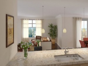 photorealistic kitchen living  dining room 085 3D Model