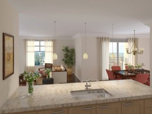 photorealistic kitchen living  dining room 085 3D Модель