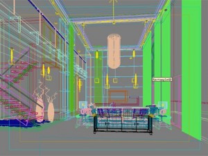 photorealistic living room 088 3D Модель