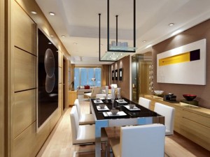 photorealistic living  dining room 089 3D मॉडल