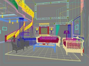 photorealistic living room 090 3Dモデル