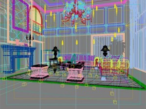 photorealistic living room 096 3D Model