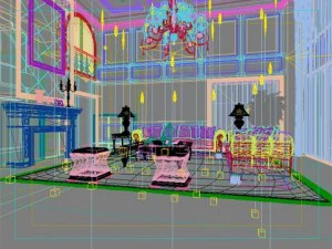 photorealistic living room 096 3D Model