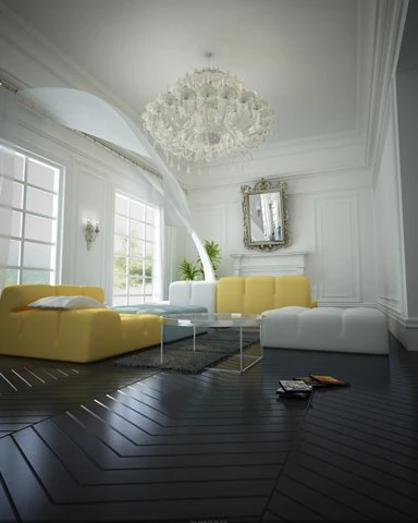 photorealistic dining living room 097 3D Model .c4d .max .obj .3ds .fbx .stl .blend