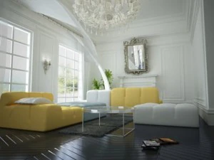 Soggiorno da pranzo fotorealistico 097 Modello 3D