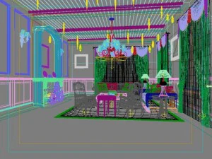 photorealistic living room 099 3D Model