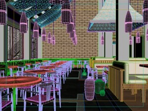 photorealistic restaurant scene 11 3D मॉडल