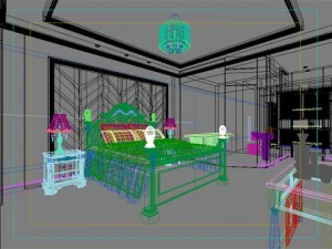 photorealistic bedroom 032 3D Model