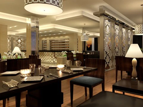 photorealistic luxury restaurant scene 12 3D Model .c4d .max .obj .3ds .fbx .stl .blend