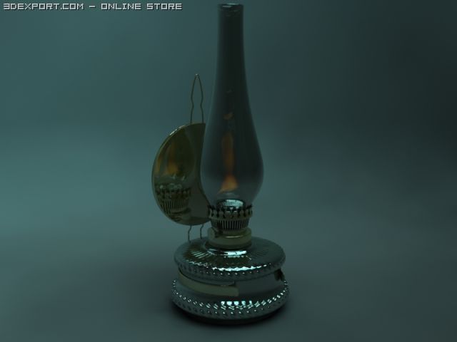 oil lamp 3D Model .c4d .max .obj .3ds .fbx .stl .blend 