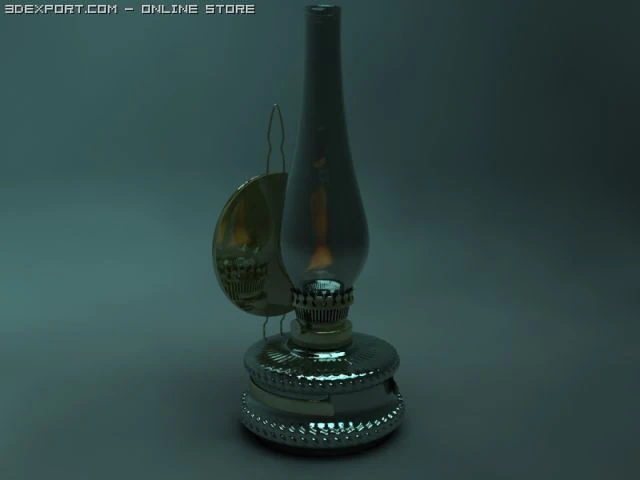 oil lamp 3D Model .c4d .max .obj .3ds .fbx .stl .blend 