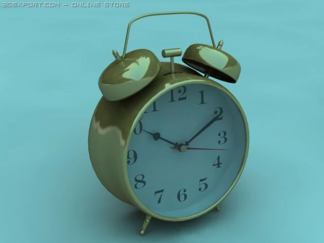 alarm clock 3D Model .c4d .max .obj .3ds .fbx .stl .blend 