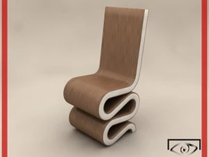 kursi goyang Model 3D