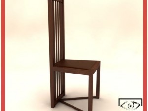 mackintosh chair from 1917 3D Модель
