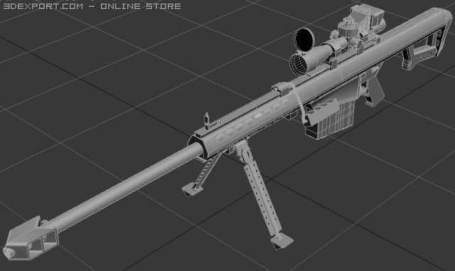 barrett m82a1 3D मॉडल .c4d .max .obj .3ds .fbx .stl .blend 