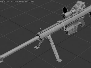 barrett m82a1 Modello 3D