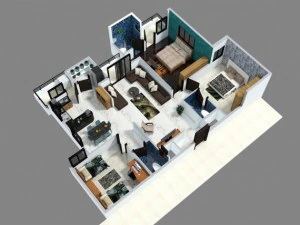 Plan piętra 3D Model 3D